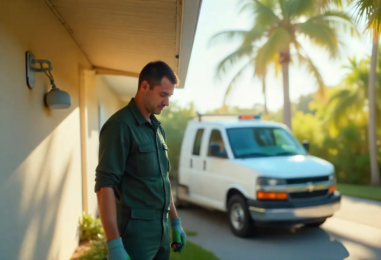 Illustrative rodent control inspection at a Florida home